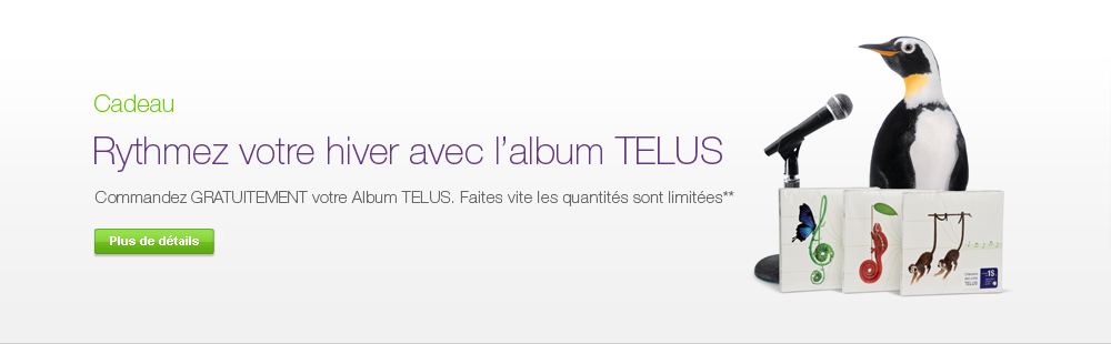 Place à l'album TELUS. Redécouvrez les chansons des publicités de TELUS au Québec.