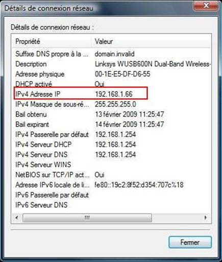 adresse ip réseau