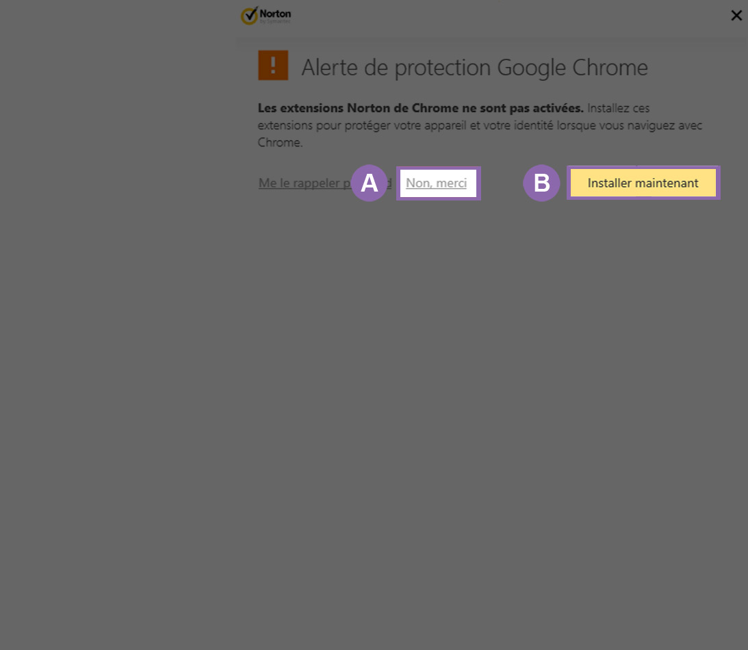 Installation des extensions Norton Security Online - 01
