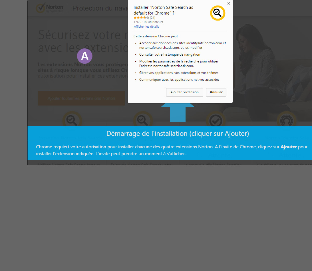 Installation des extensions Norton Security Online - 03