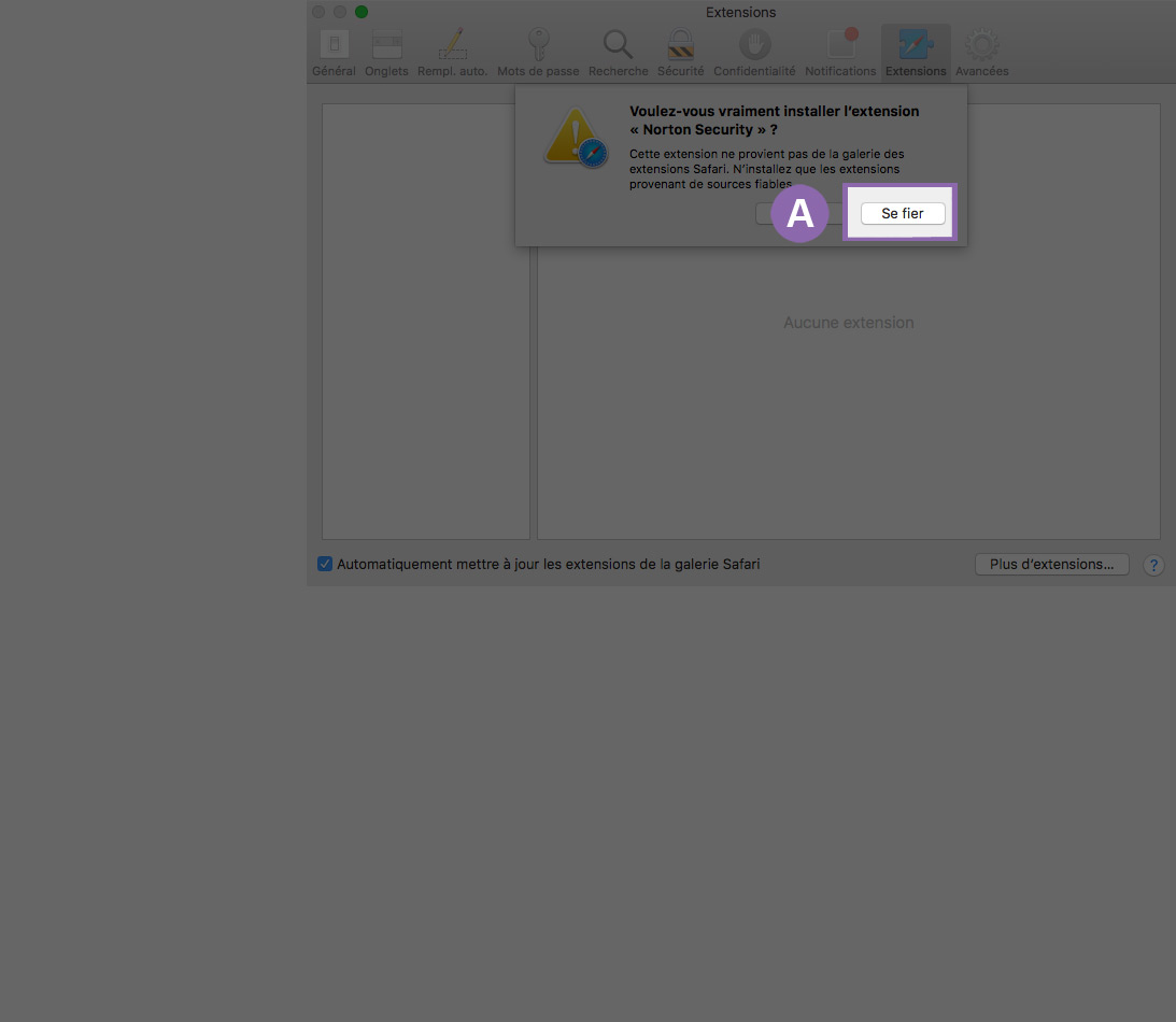 Installations des extensions Norton Security Online Mac - 02