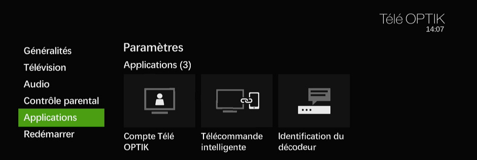 Modifier nom de votre décodeur Télé OPTIK - 01